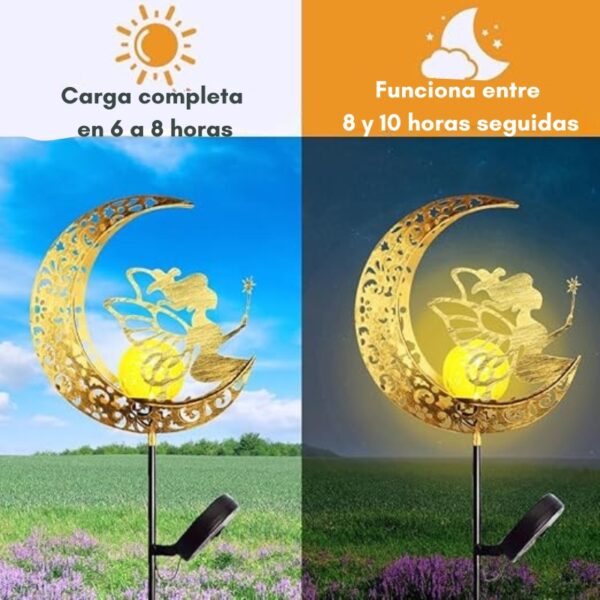 Estaca Luz Solar Decorativa - Modelo “Hada Lunar con Varita Mágica” - Image 6