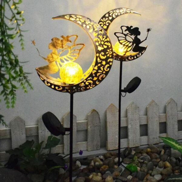 Estaca Luz Solar Decorativa - Modelo “Hada Lunar con Varita Mágica” - Image 7