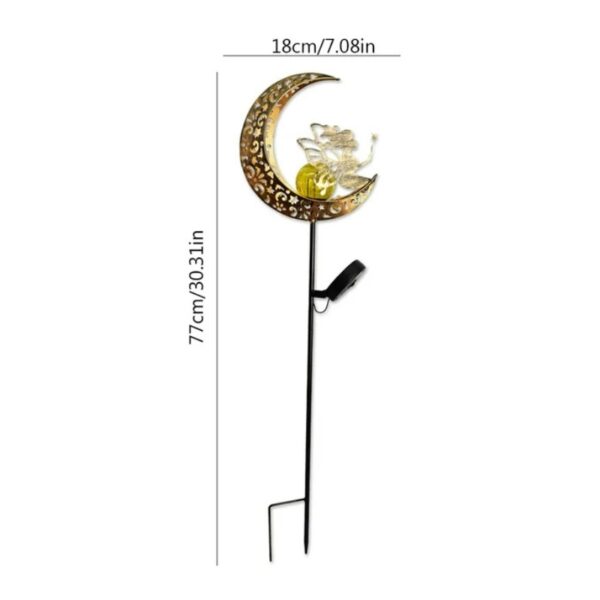 Estaca Luz Solar Decorativa - Modelo “Hada Lunar con Varita Mágica” - Image 9