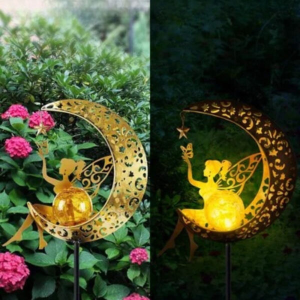 Estaca Luz Solar Decorativa para Jardín – “HADA DE LA LUNA” - Image 3