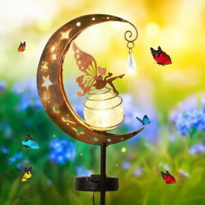 Estaca Luz Solar Decorativa Exterior - Modelo "Hada Lunar"