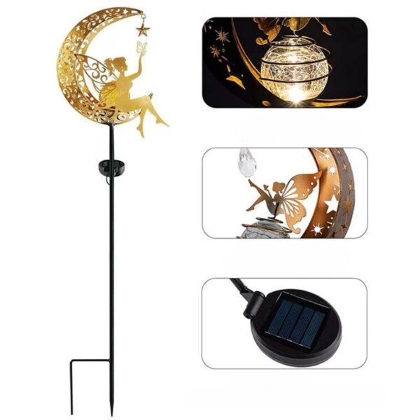 Estaca Luz Solar Decorativa para Jardín – “HADA DE LA LUNA” - Image 8