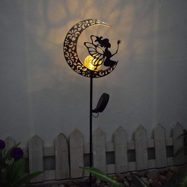 Estaca Luz Solar Decorativa - Modelo “Hada Lunar con Varita Mágica” - Image 4