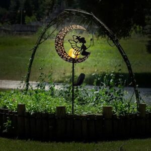 Estaca Luz Solar Decorativa - Modelo “Hada Lunar con Varita Mágica”
