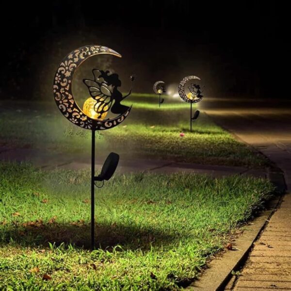 Estaca Luz Solar Decorativa - Modelo “Hada Lunar con Varita Mágica” - Image 2