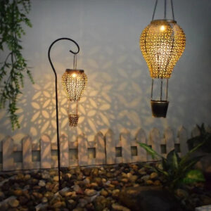 Estaca Luz Solar Decorativa para Jardín - Modelo “Globo Dorado”