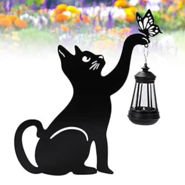 Estaca Luz Solar Decorativa Exterior - Modelo “Gato Linterna” - Image 3