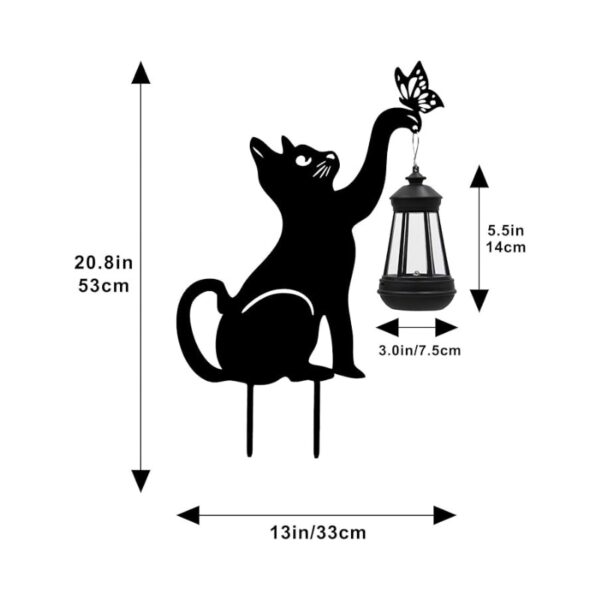Estaca Luz Solar Decorativa Exterior - Modelo “Gato Linterna” - Image 6