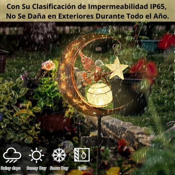 Estaca Luz Solar Decorativa Exterior - Modelo "Hada Lunar Estrella" - Image 9