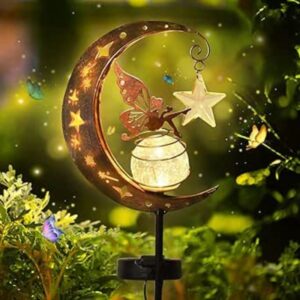 Estaca Luz Solar Decorativa Exterior - Modelo "Hada Lunar Estrella"