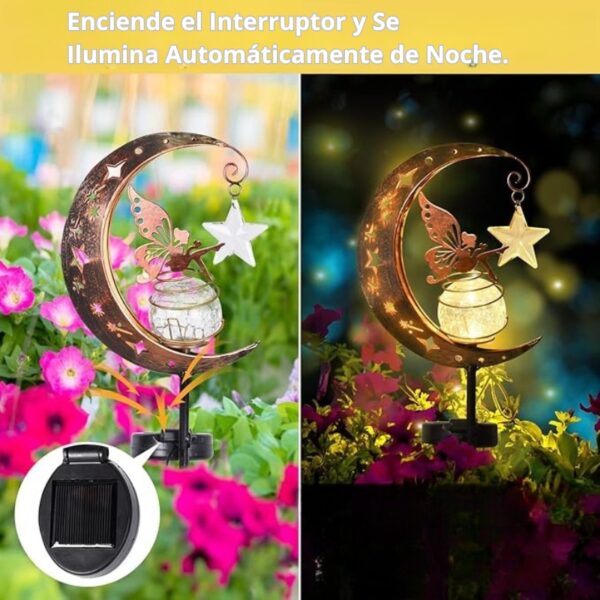 Estaca Luz Solar Decorativa Exterior - Modelo "Hada Lunar Estrella" - Image 8