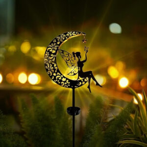 Estaca Luz Solar Decorativa para Jardín – “HADA DE LA LUNA”