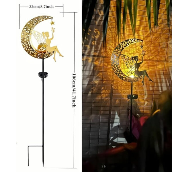 Estaca Luz Solar Decorativa para Jardín – “HADA DE LA LUNA” - Image 11
