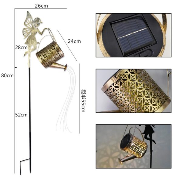 Estaca Luz Solar Decorativa Exterior - Modelo “Hada Regadera” - Image 8