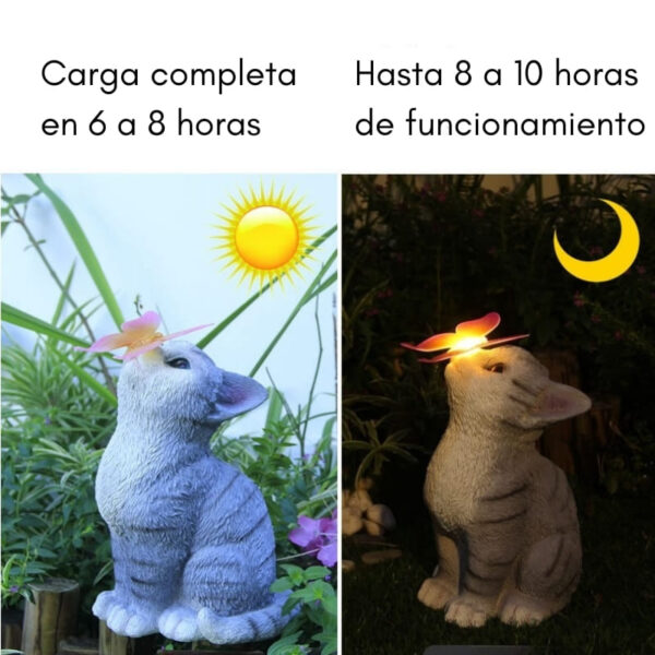Estaca Luz Solar - Modelo "El gato y la mariposa" - Image 6