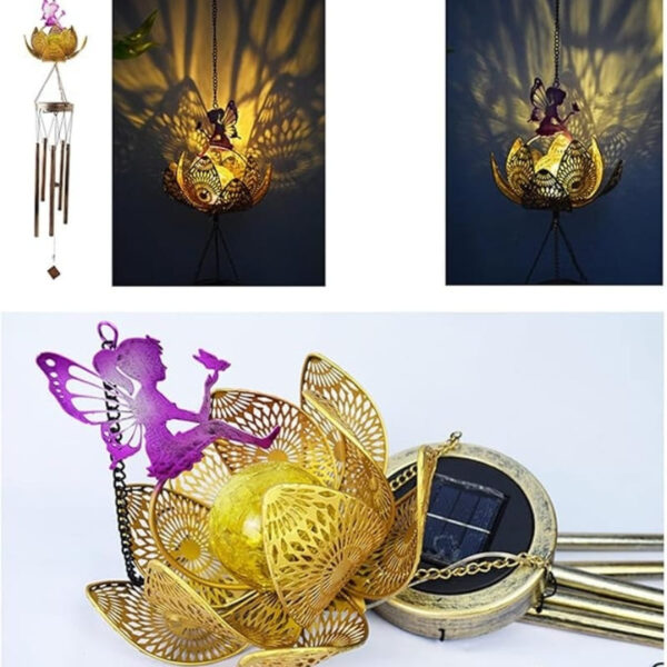CAMPANA DE VIENTO - MODELO "FLOR DE LOTO CON MARIPOSA" - Image 8