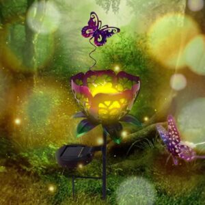 ESTACA LUZ SOLAR - MODELO "FLOR Y MARIPOSA"
