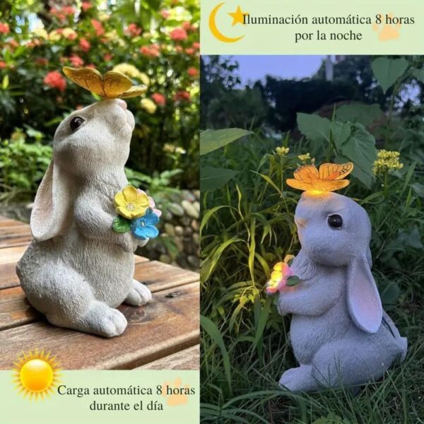 ESTACA LUZ SOLAR - MODELO "EL CONEJO Y LA MARIPOSA" - Image 3
