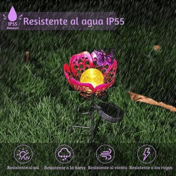 ESTACA LUZ SOLAR - MODELO "FLOR Y MARIPOSA" - Image 3