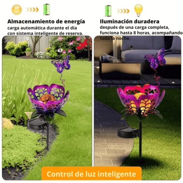 ESTACA LUZ SOLAR - MODELO "FLOR Y MARIPOSA" - Image 6