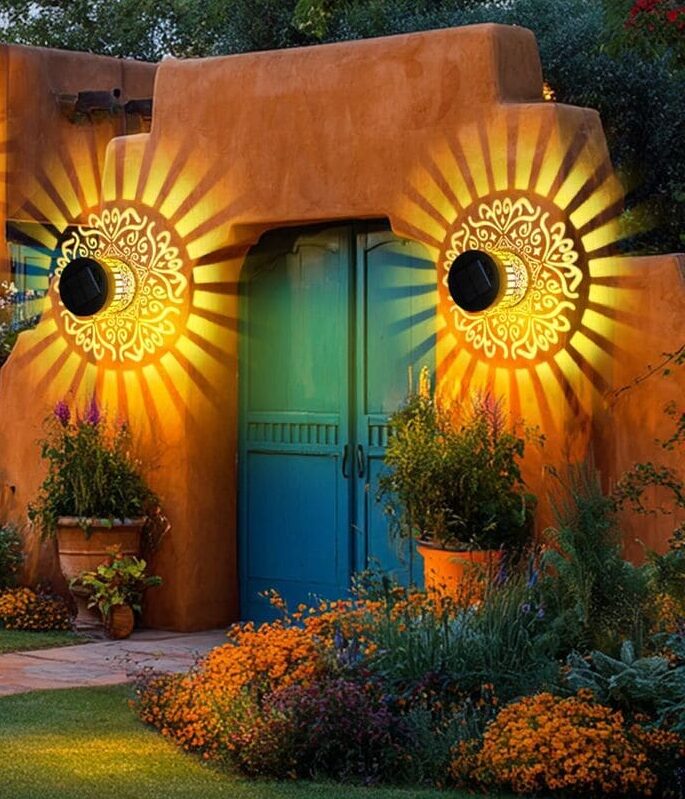 Aplique Solar Exterior - Modelo "Mandala" x2