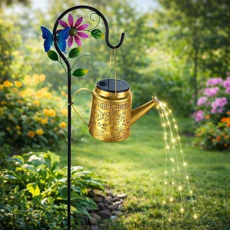 Estaca Solar Exterior - Modelo "Regadera mariposa"