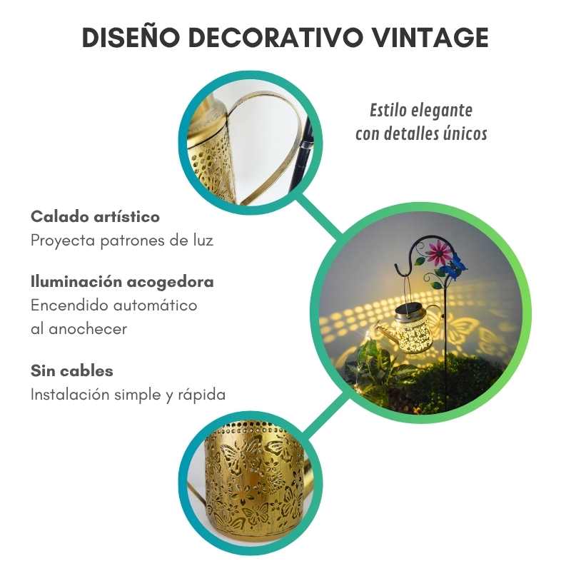 Estaca Solar Exterior - Modelo "Regadera mariposa" - Image 9