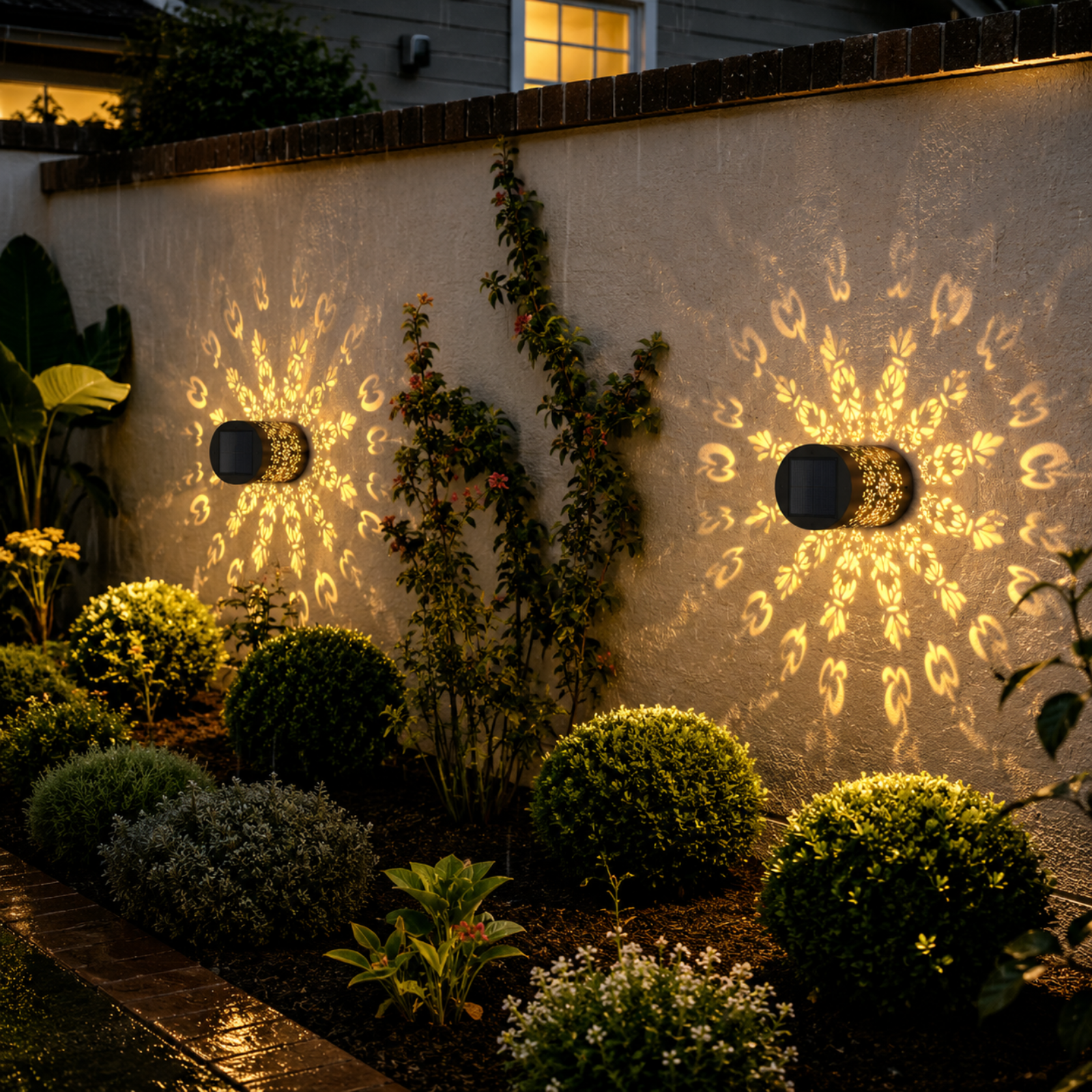 Pack x 2 Aplique De Pared Luz Solar Para Exterior – Modelo “Mariposas” - Image 3